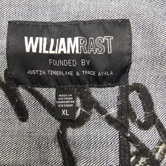 William Rast Mens Erwin Blue Knight Denim Jean Jacket Hawk Skull Snake Size XL - Picture 5 of 9
